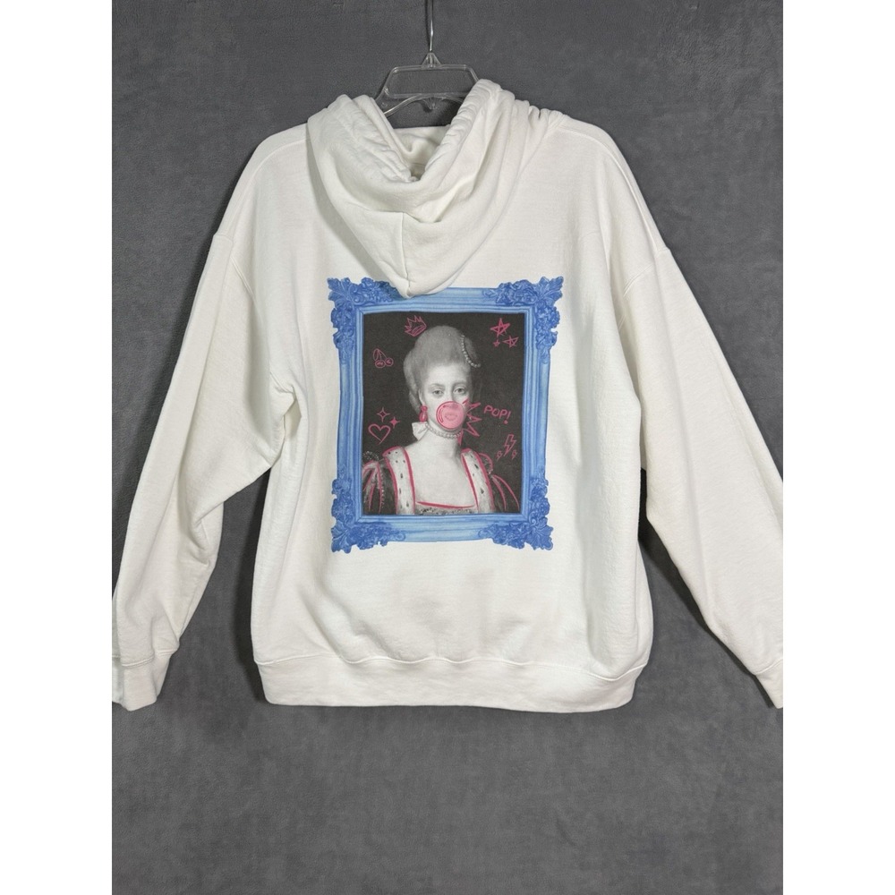 Women's Queen Charlotte Retro Graphic Hoodie Royalcore Eclectic Artsy Large